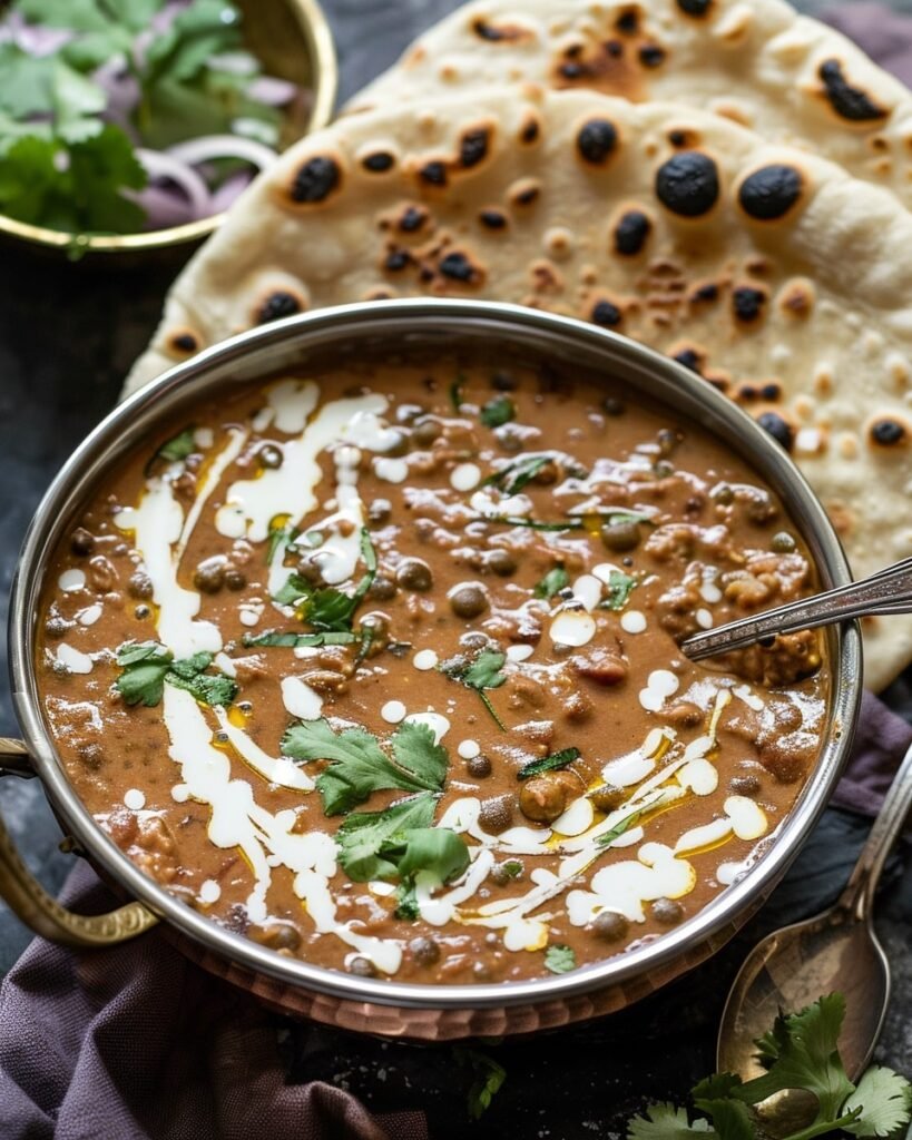 creamy, slow-cooked Dal Makhani with butter, cream, and authentic spices