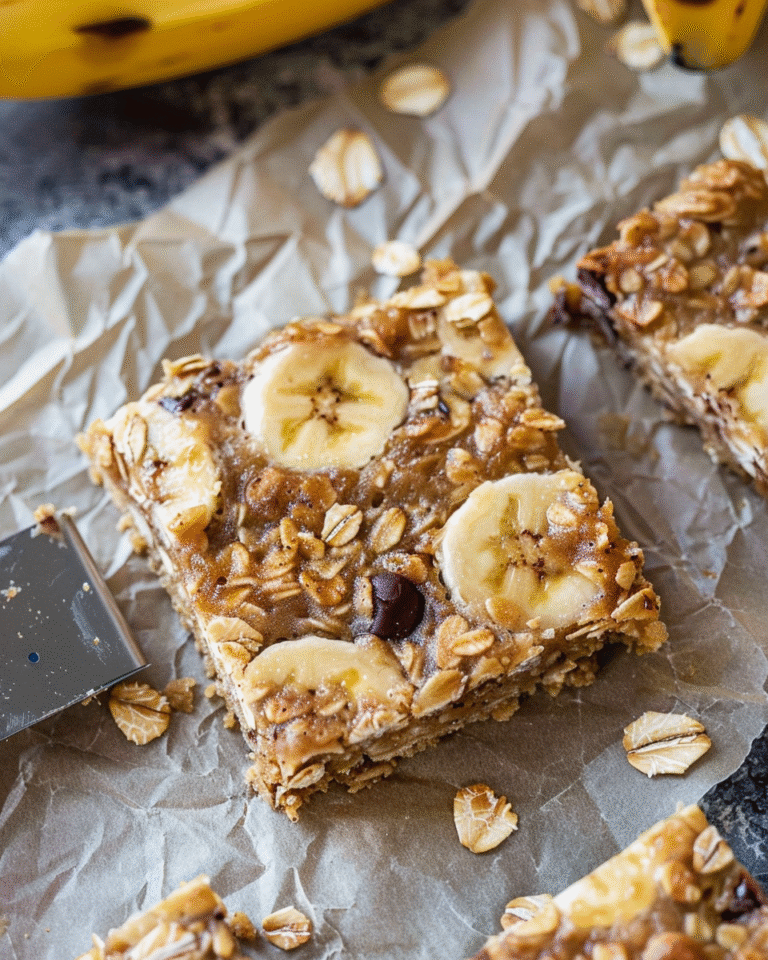 Banana Oatmeal Bars Recipe