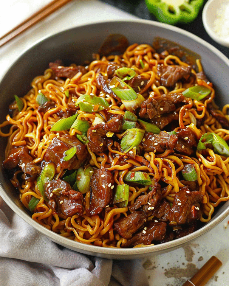 Sticky Beef Noodles