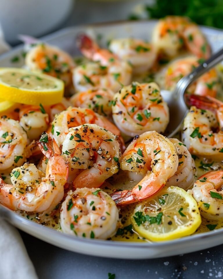 Garlic butter shrimp with Lemon