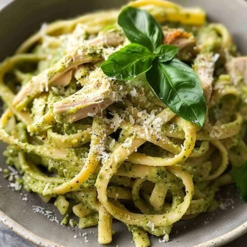 Creamy Chicken Pesto Pasta