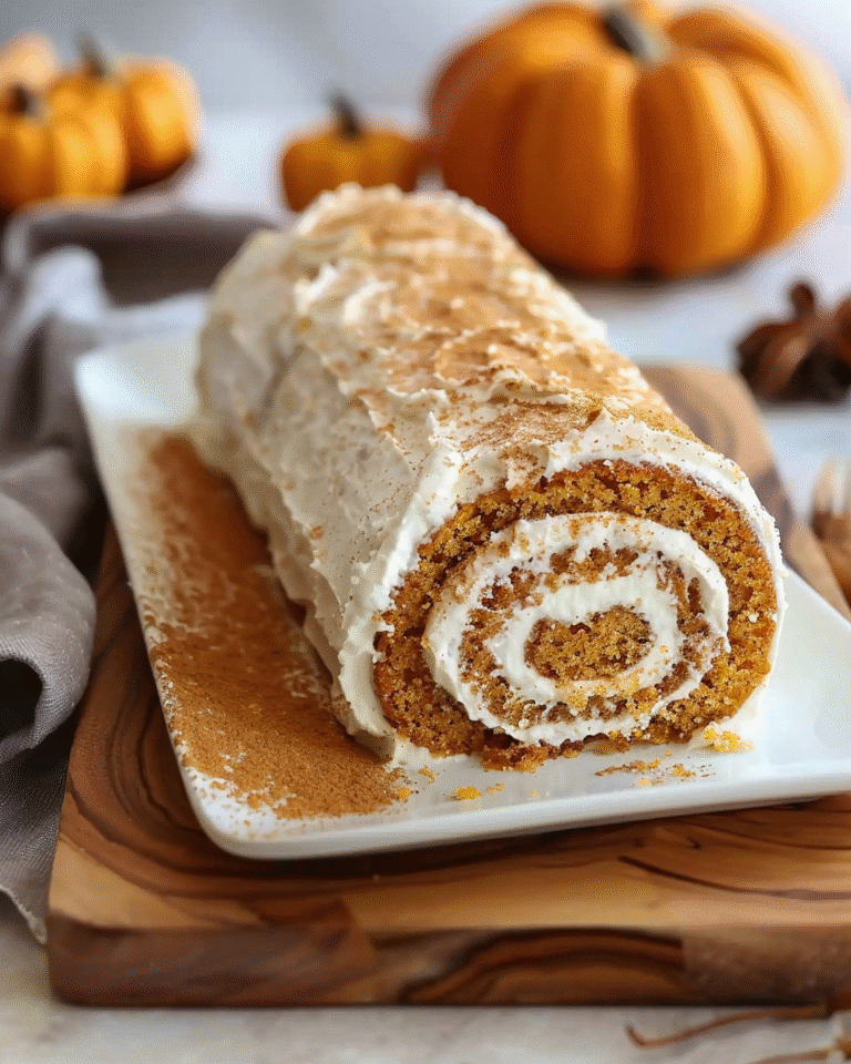 Moist Pumpkin Roll Cake Perfect for Fall Parties