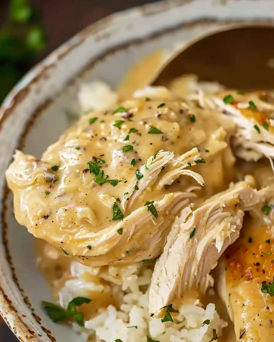 crockpot chicken and gravy Recipe