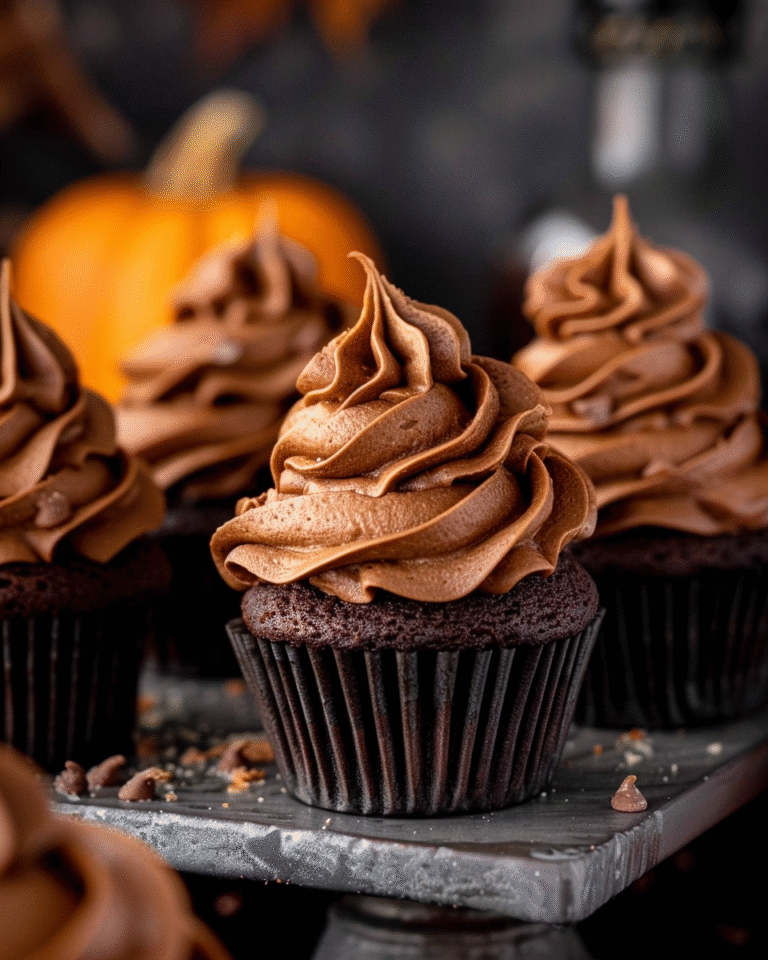 Chocolate Pumpkin Cupcakes