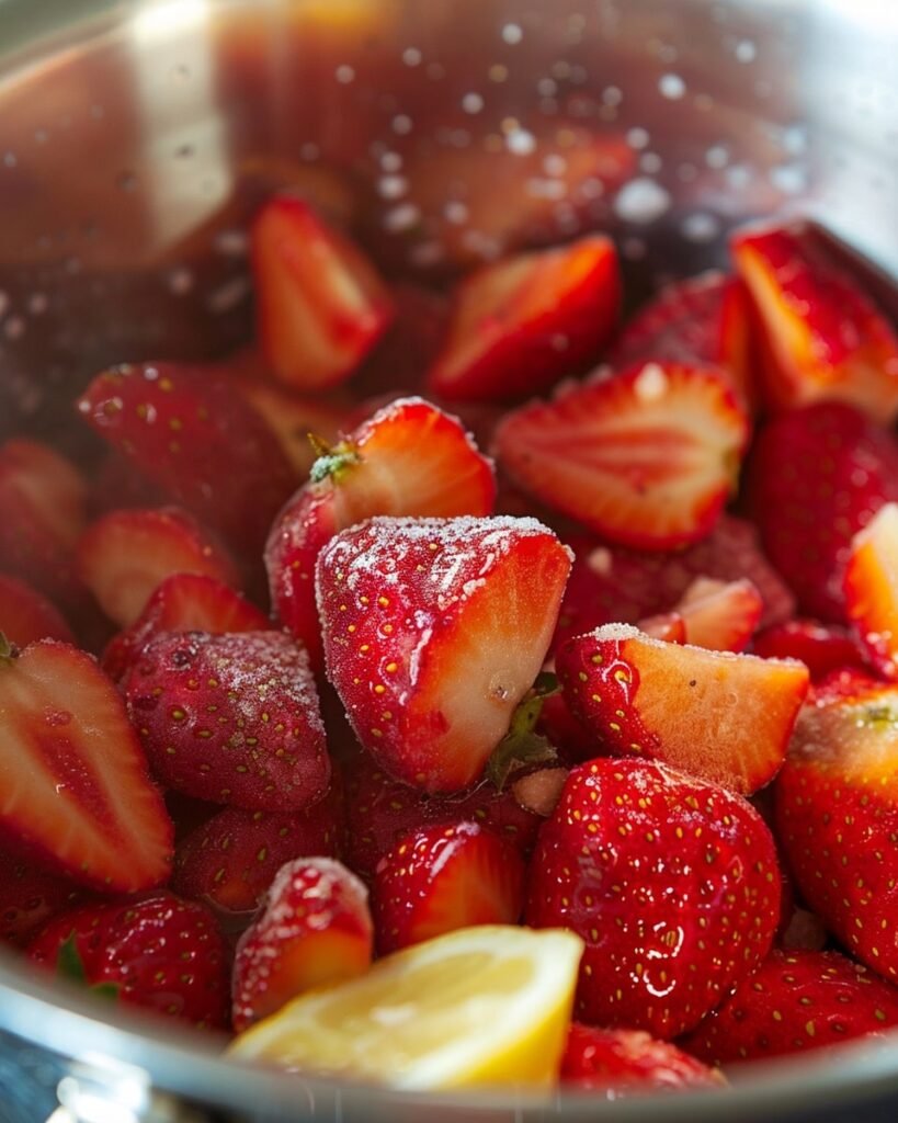 Strawberry Oatmeal Bars Process