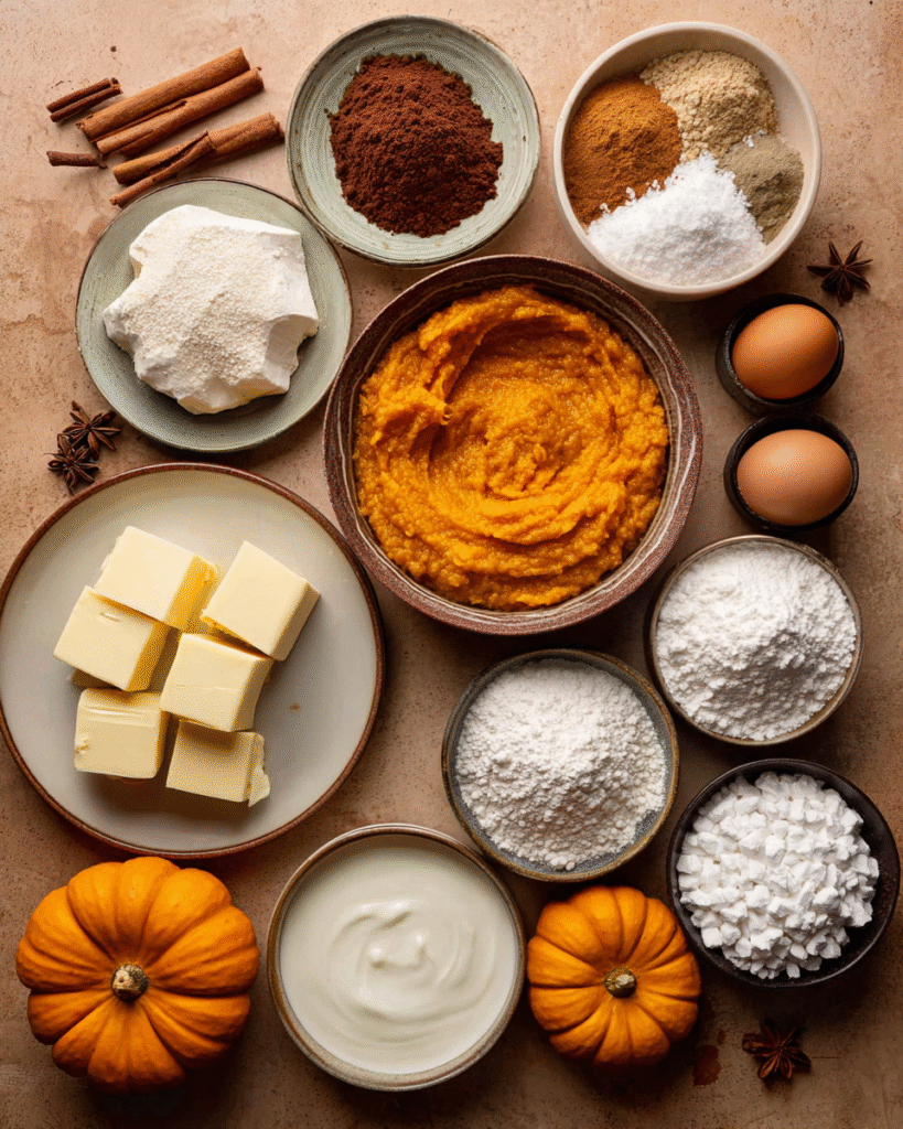 Chocolate Pumpkin Cupcakes Ingredients