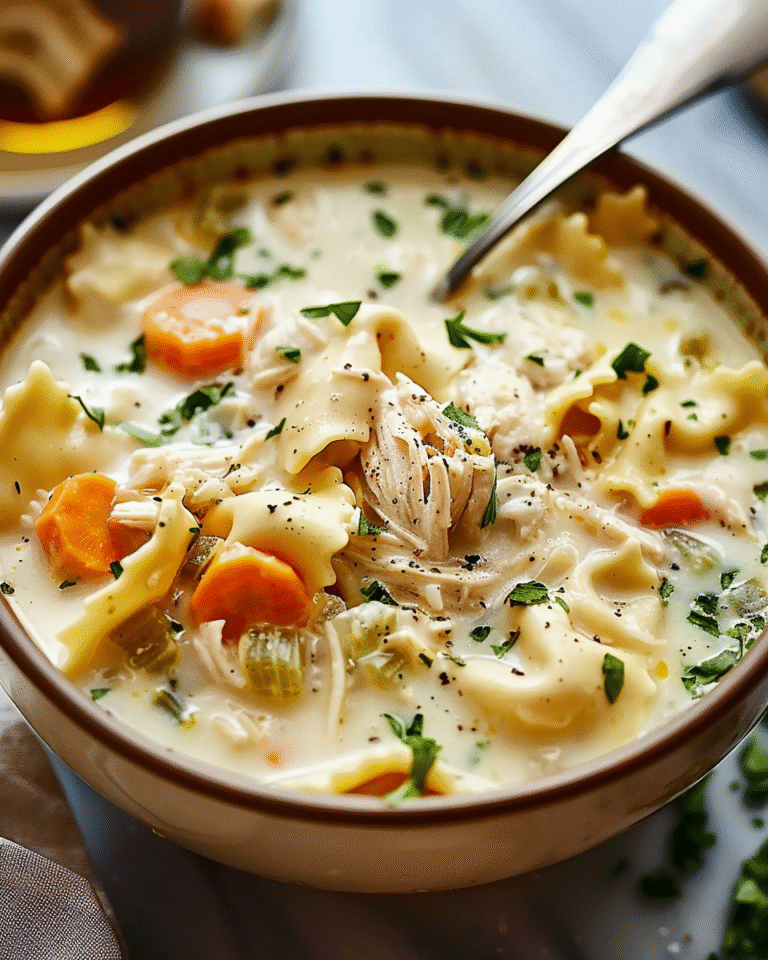 Creamy White Chicken Lasagna Soup
