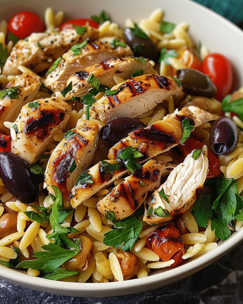 Mediterranean Chicken Orzo