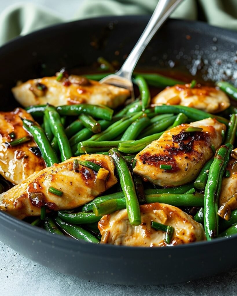 Chicken Breast and Green Beans Process