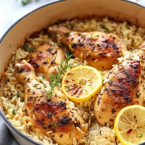 One Pot Lemon Herb Chicken and Rice