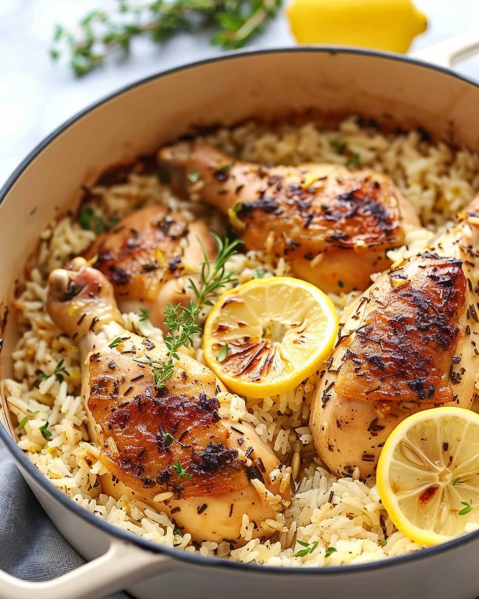 One Pot Lemon Herb Chicken and Rice