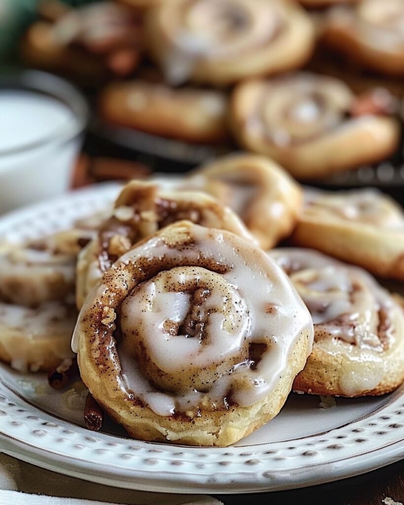 Soft & Gooey Cinnamon Roll Cookies