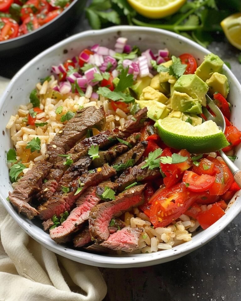 High Protein Steak Fajita Bowl