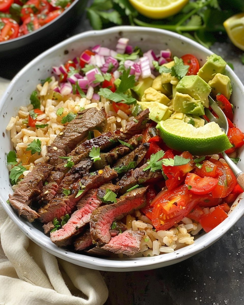 High Protein Steak Fajita Bowl