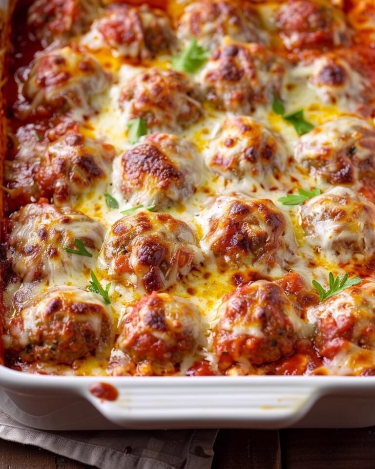 Cheesy Baked Meatball Casserole