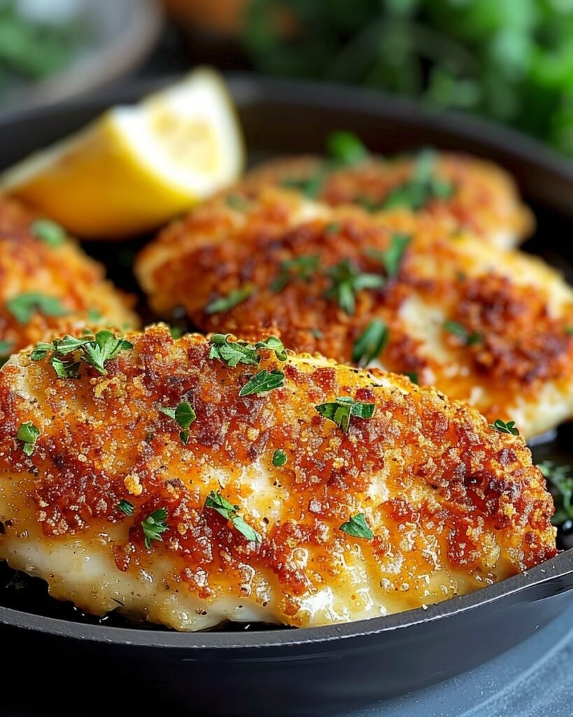 Air Fryer Parmesan Crusted Chicken