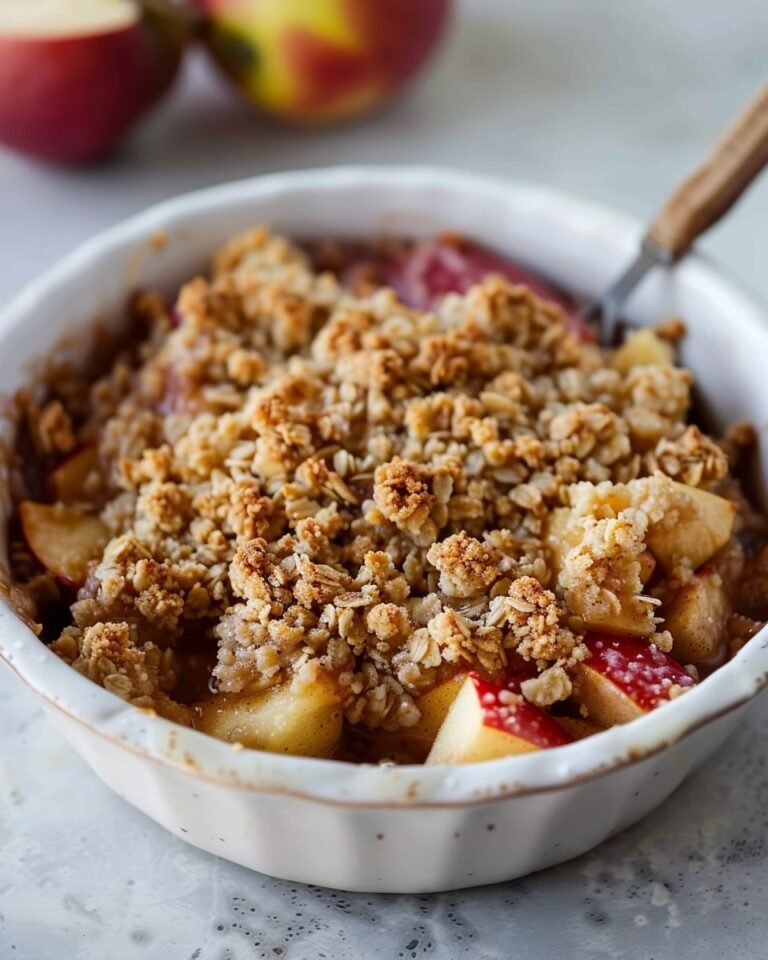Healthy Breakfast Apple Crumble