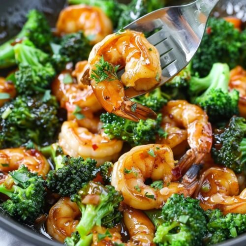 Honey Garlic Butter Shrimp & Broccoli