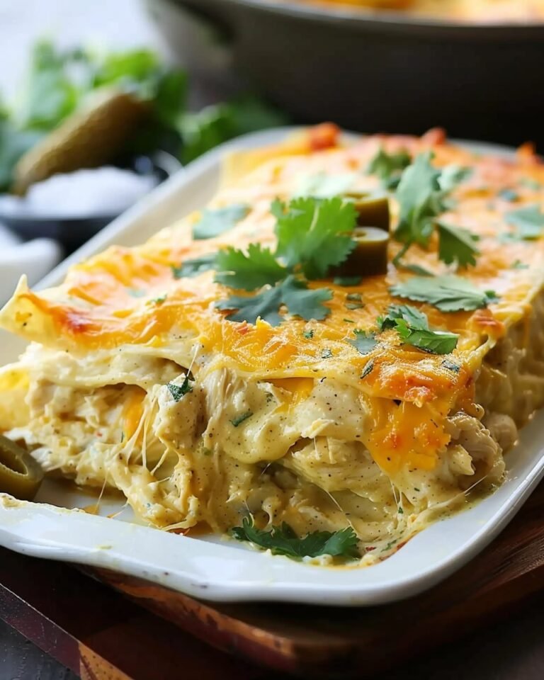 Green Chile Chicken Enchilada Casserole