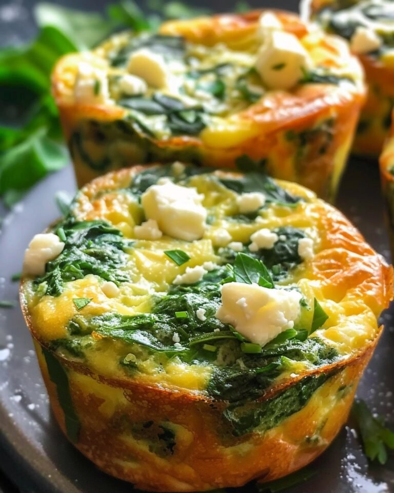 Healthy Egg Muffins with Spinach and Feta
