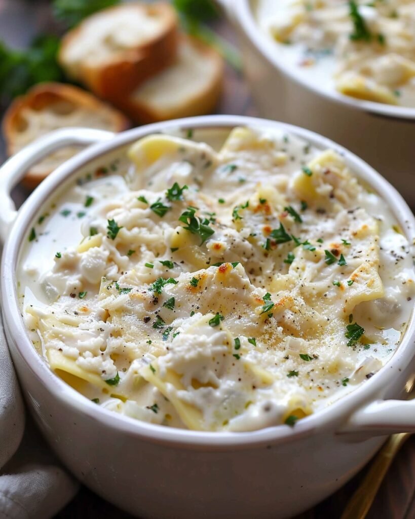 Crock Pot White Lasagna Soup