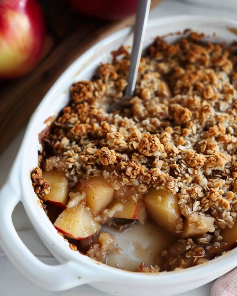 Healthy Breakfast Apple Crumble