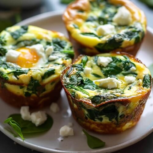 Healthy Egg Muffins with Spinach and Feta