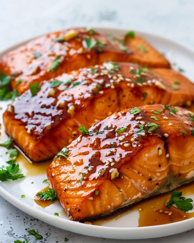  Honey Garlic Glazed Salmon