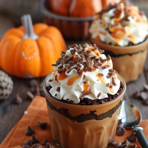 No Bake Pumpkin Patch Dirt Cups