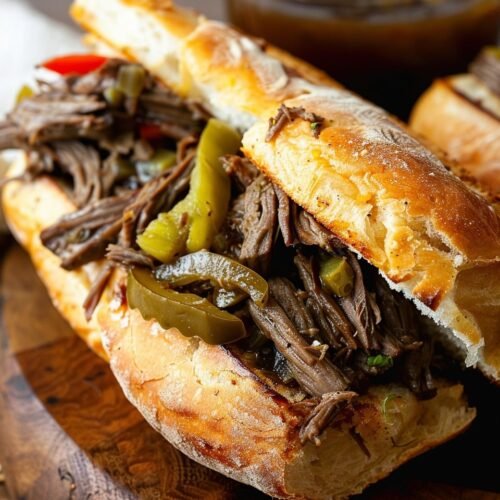 Slow Cooker Italian Beef Sandwiches