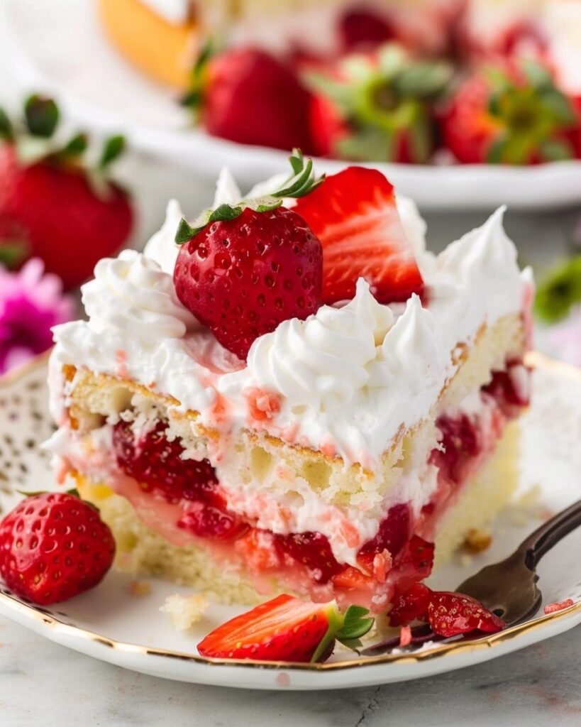Strawberry Shortcake Poke Cake