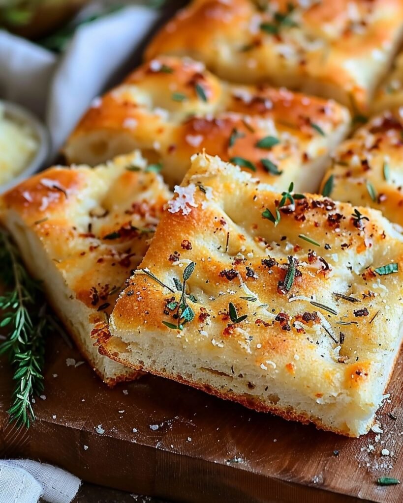 Garlic Parmesan Focaccia Bread Recipe