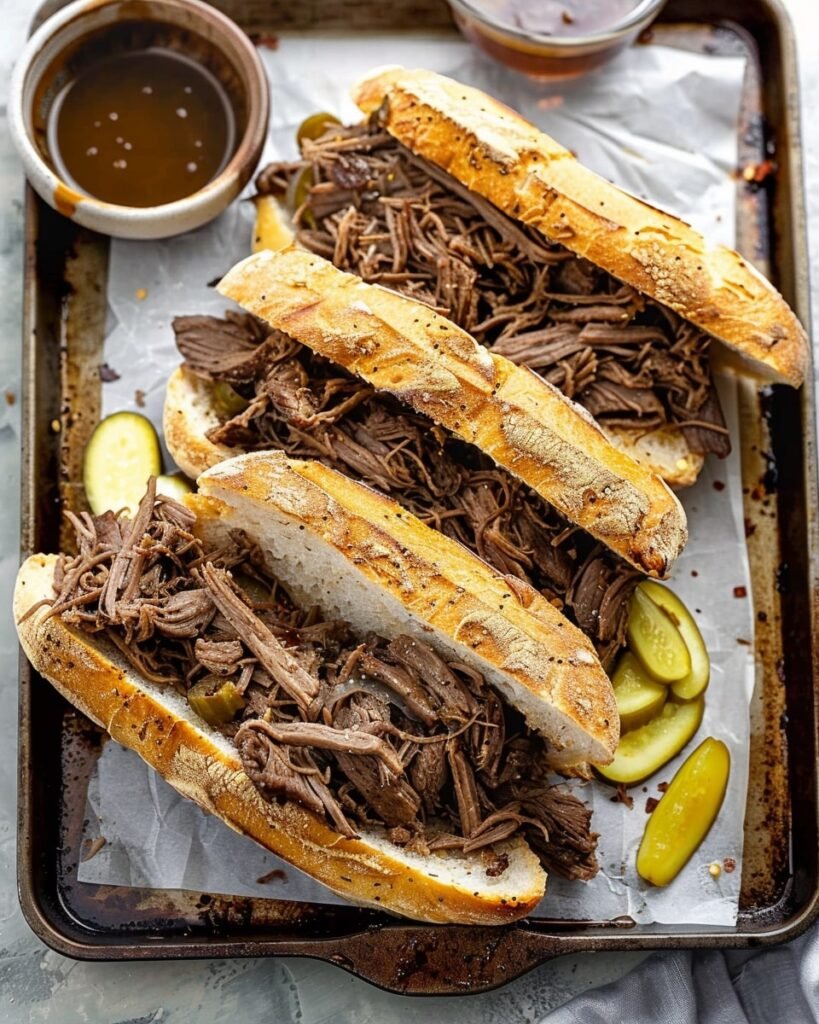 Slow Cooker Italian Beef Sandwiches