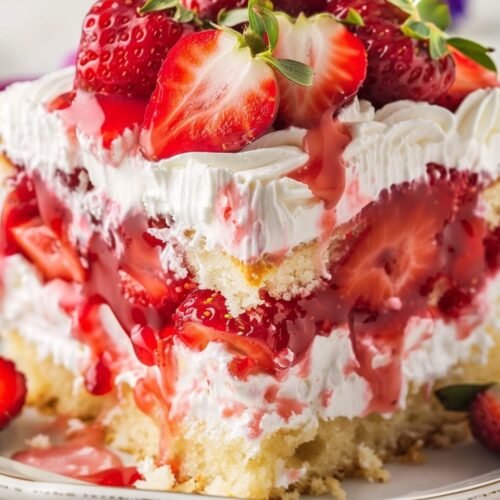Strawberry Shortcake Poke Cake