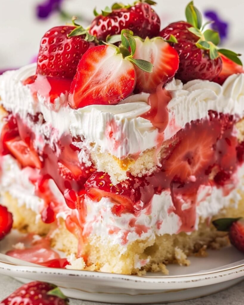 Strawberry Shortcake Poke Cake