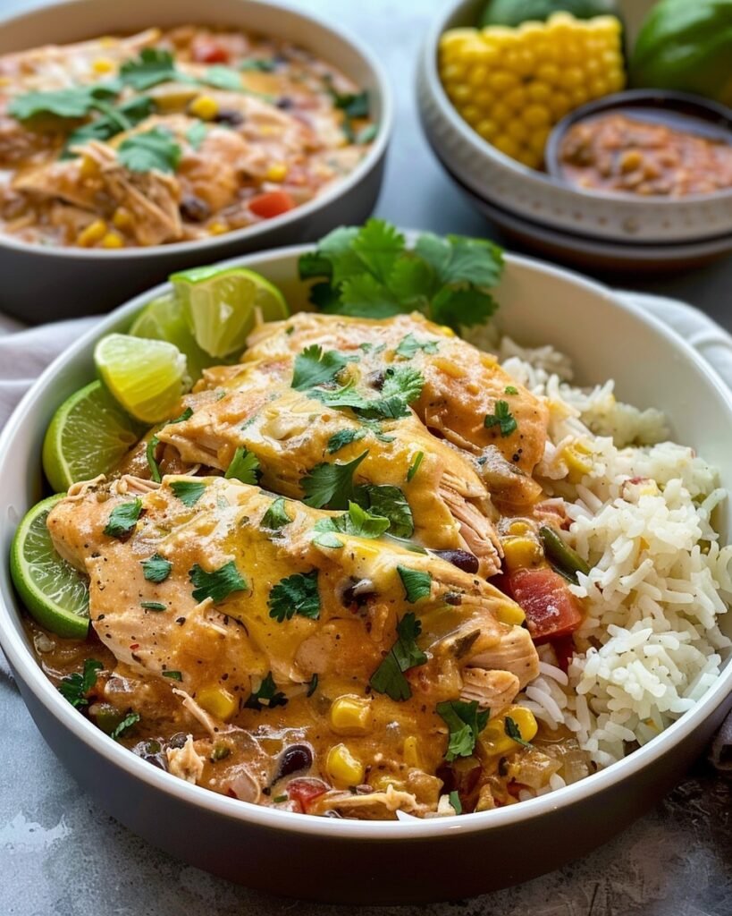 Creamy Slow Cooker Fiesta Chicken Recipe