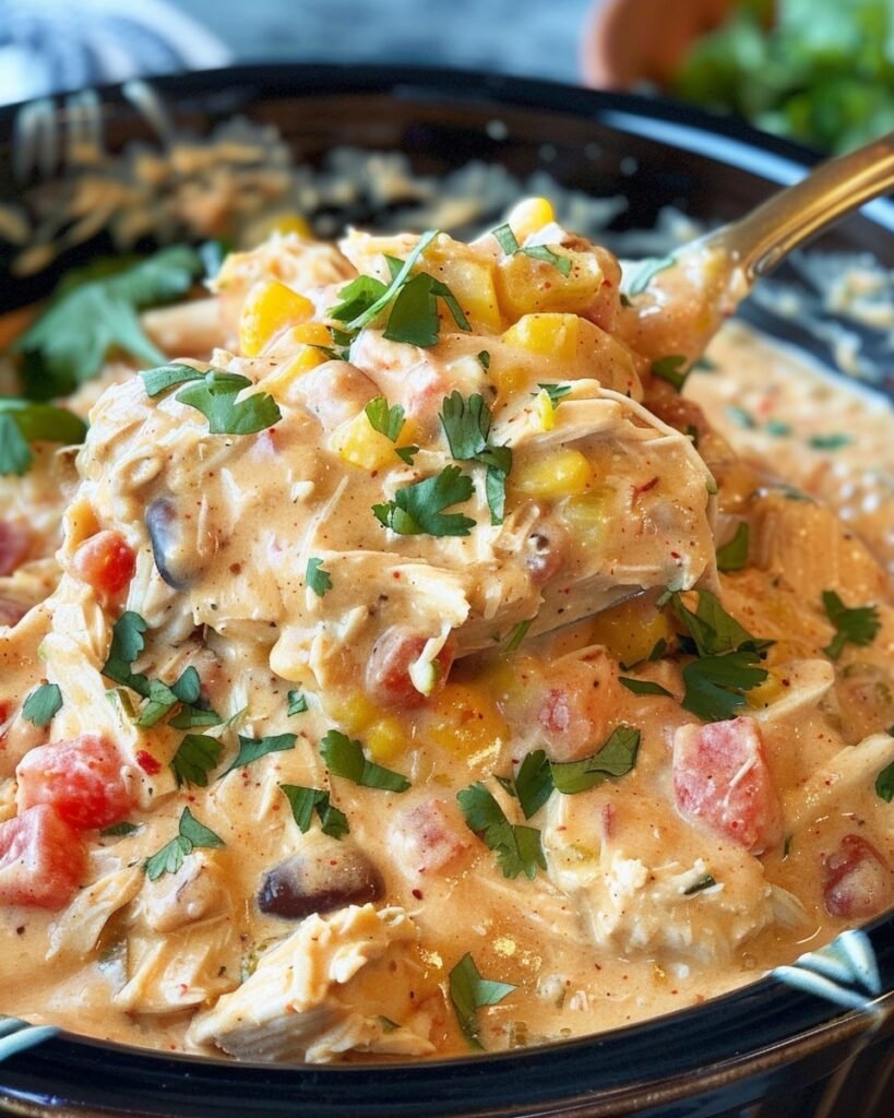 Creamy Slow Cooker Fiesta Chicken Recipe