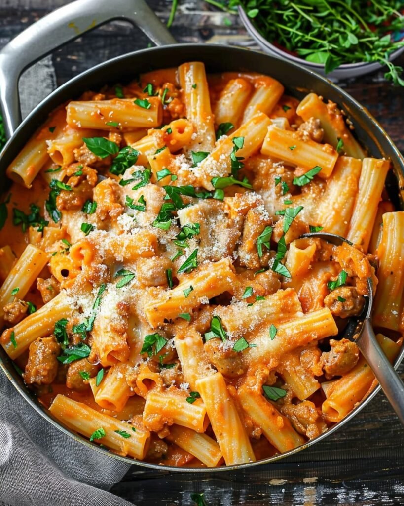 Creamy Sausage Rigatoni