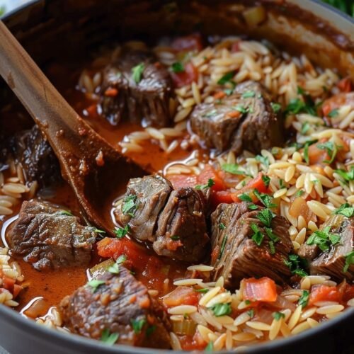 Beef Giouvetsi (Greek Beef Orzo Pasta)
