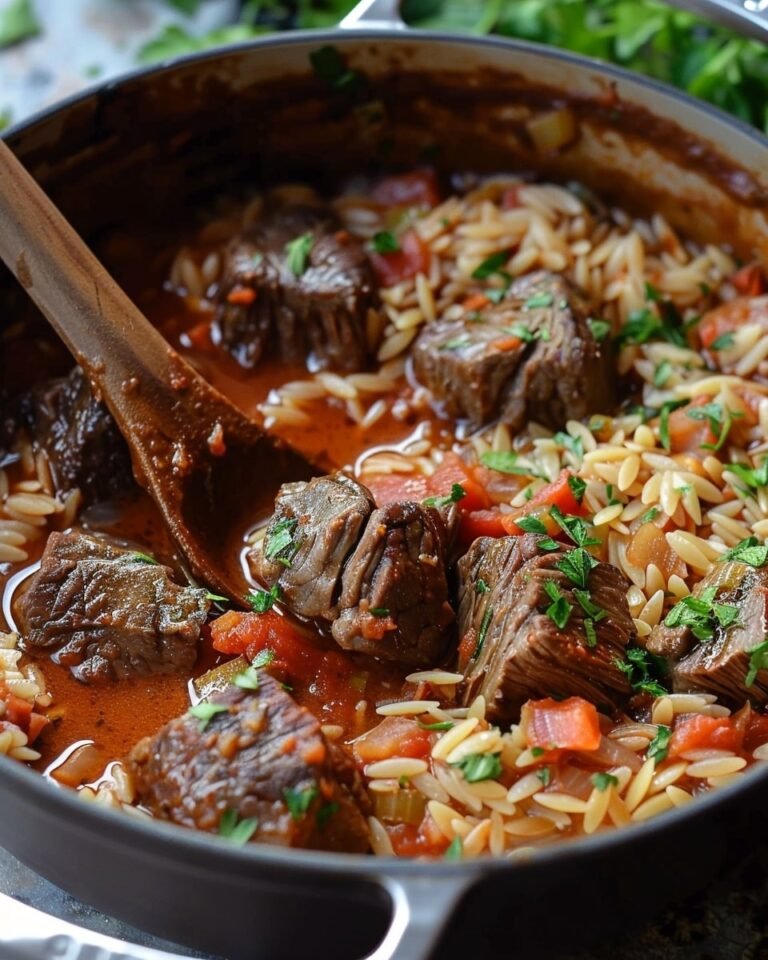 Beef Giouvetsi (Greek Beef Orzo Pasta)