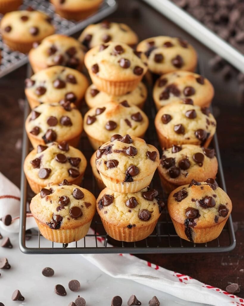 Chocolate Chip Mini Muffins Process