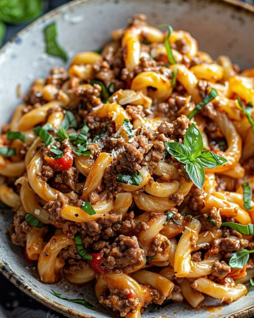 Healthy Creamy Beef Pasta