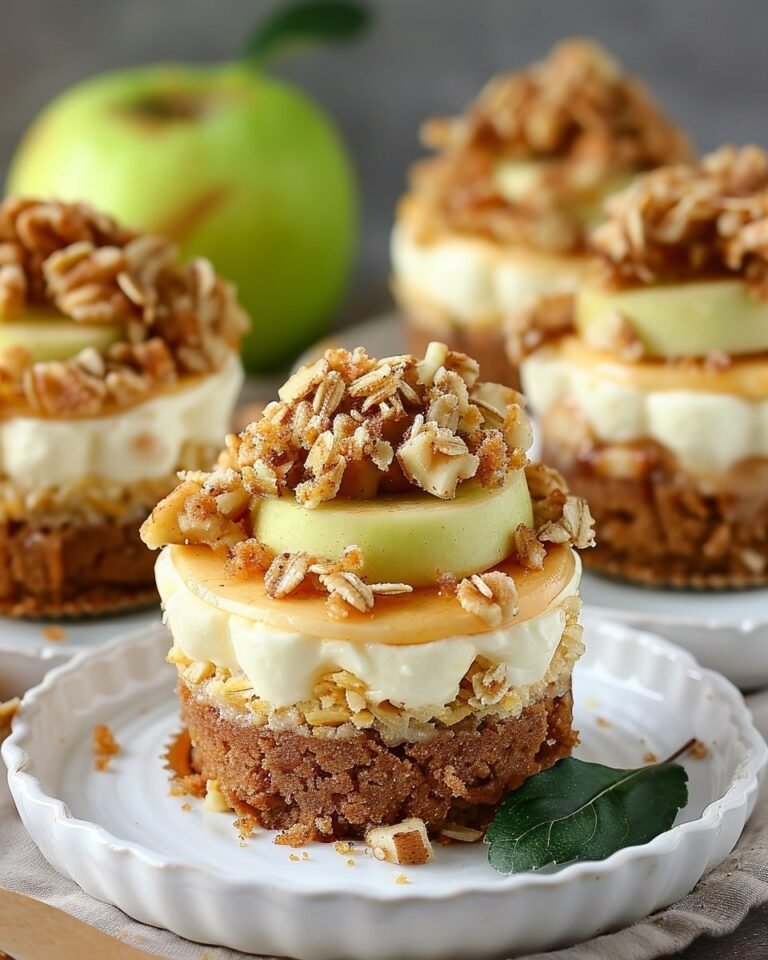 Apple Crisp Mini Cheesecakes