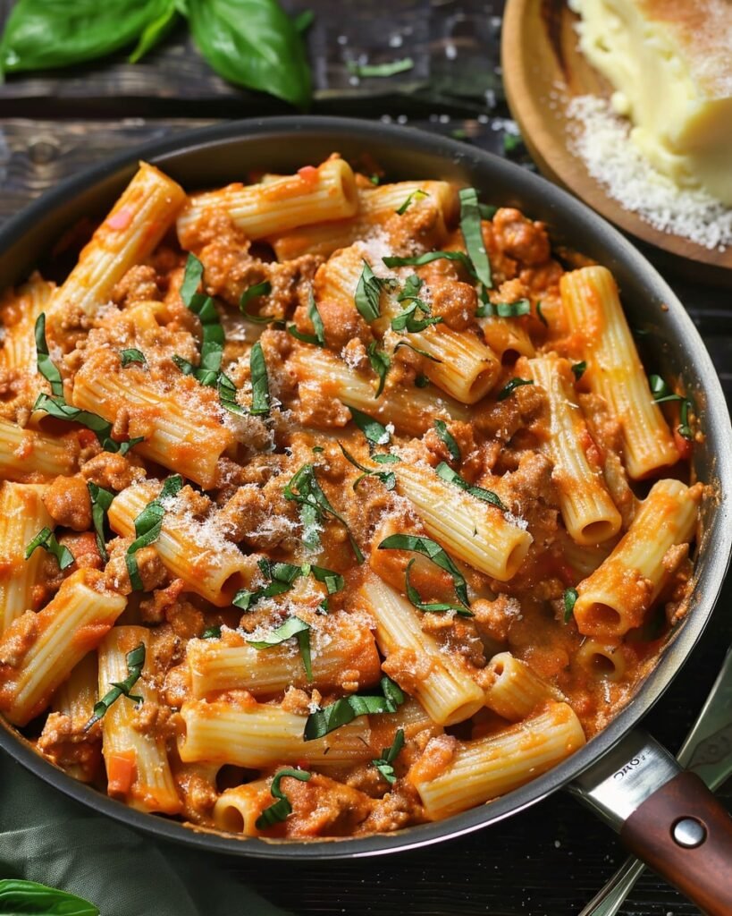 Creamy Sausage Rigatoni