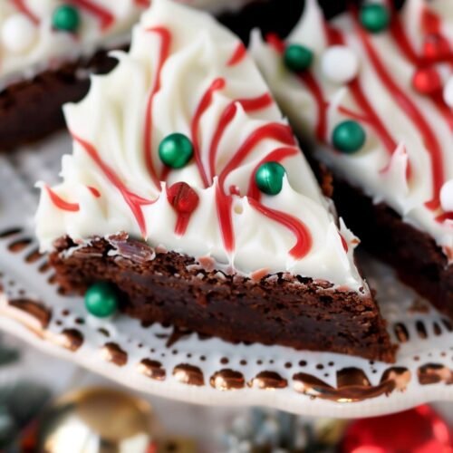 Frosted Holiday Brownies