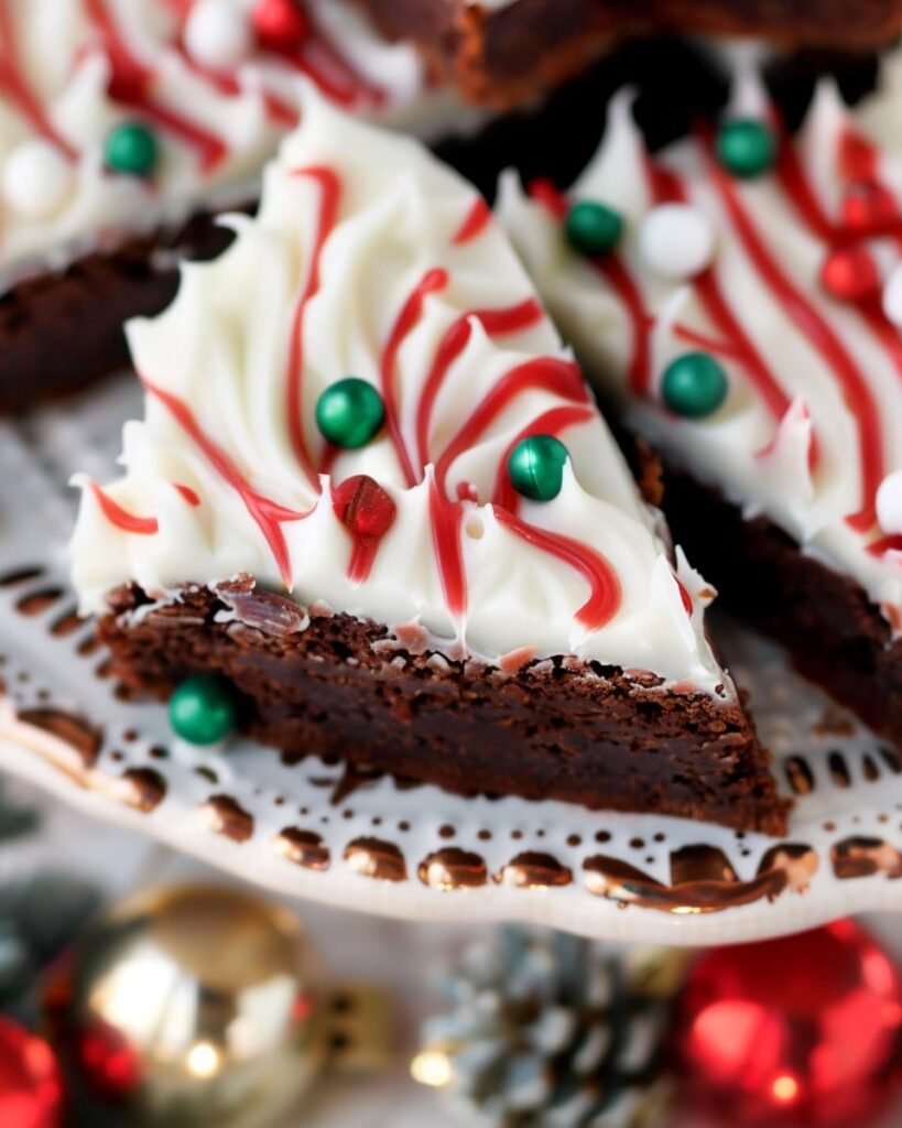 Frosted Holiday Brownies