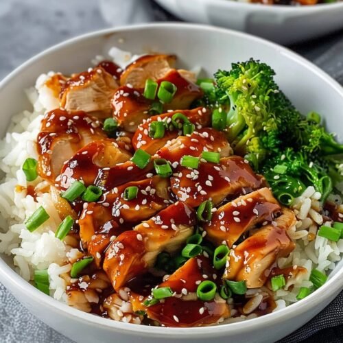 teriyaki chicken and rice bowl