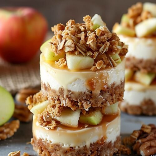 Apple Crisp Mini Cheesecakes