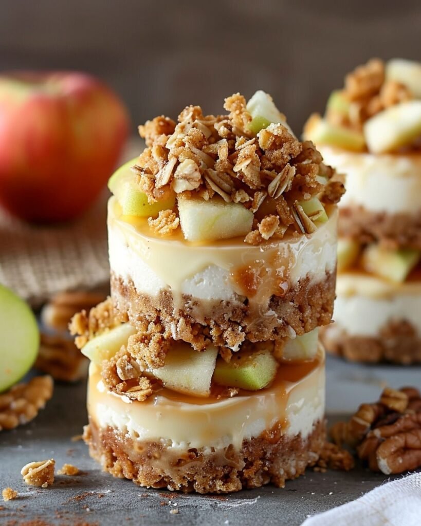Apple Crisp Mini Cheesecakes