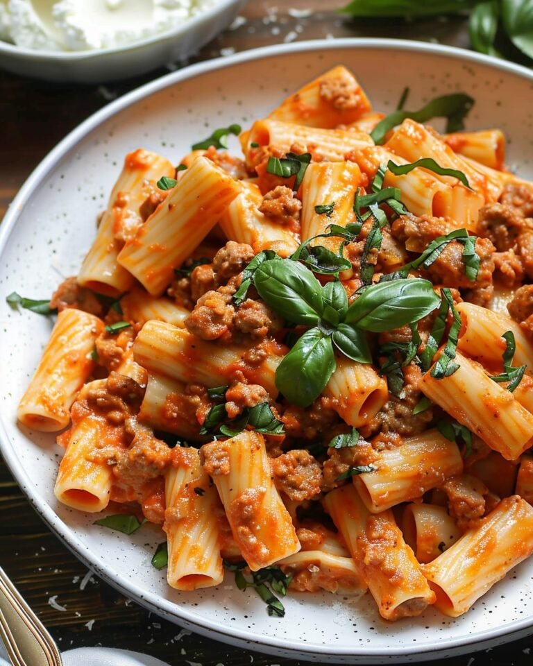 Creamy Sausage Rigatoni